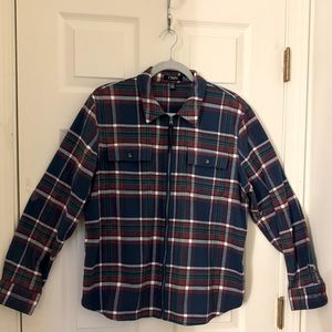 Chaps flannel plaid zipped shirt, Size XL